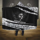 Katherine Johnson Hooded Blanket with Orbital Space Portrait, Historic NASA Launch Dates and Physics - African Pride