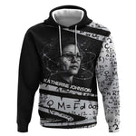 Katherine Johnson Hoodie with Orbital Space Portrait, Historic NASA Launch Dates and Physics - African Pride
