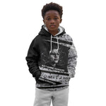Katherine Johnson Kid Hoodie with Orbital Space Portrait, Historic NASA Launch Dates and Physics - African Pride