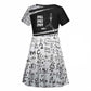 Katherine Johnson Kid Short Sleeve Dress with Orbital Space Portrait, Historic NASA Launch Dates and Physics - African Pride