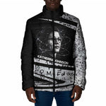 Katherine Johnson Padded Jacket with Orbital Space Portrait, Historic NASA Launch Dates and Physics - African Pride