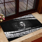 Katherine Johnson Rubber Doormat with Orbital Space Portrait, Historic NASA Launch Dates and Physics - African Pride