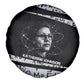 Katherine Johnson Spare Tire Cover with Orbital Space Portrait, Historic NASA Launch Dates and Physics - African Pride