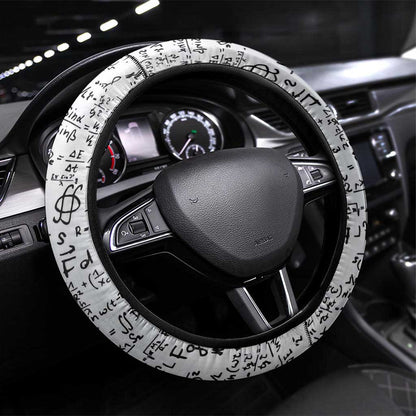Katherine Johnson Steering Wheel Cover with Orbital Space Portrait, Historic NASA Launch Dates and Physics - African Pride