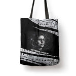 Katherine Johnson Tote Bag with Orbital Space Portrait, Historic NASA Launch Dates and Physics - African Pride