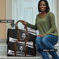 Katherine Johnson Travel Bag with Orbital Space Portrait, Historic NASA Launch Dates and Physics - African Pride