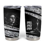 Katherine Johnson Tumbler Cup with Orbital Space Portrait, Historic NASA Launch Dates and Physics - African Pride