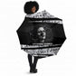 Katherine Johnson Umbrella with Orbital Space Portrait, Historic NASA Launch Dates and Physics - African Pride