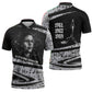 Katherine Johnson Zipper Polo Shirt with Orbital Space Portrait, Historic NASA Launch Dates and Physics - African Pride