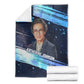 Katherine Johnson Blanket with Galaxy Background, Hidden No More Quote and Rocket Brain Equation - African Pride