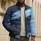 Katherine Johnson Bomber Puffer Jacket with Galaxy Background, Hidden No More Quote and Rocket Brain Equation - African Pride