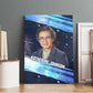Katherine Johnson Canvas Wall Art with Galaxy Background, Hidden No More Quote and Rocket Brain Equation - African Pride