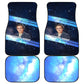 Katherine Johnson Car Mats with Galaxy Background, Hidden No More Quote and Rocket Brain Equation - African Pride