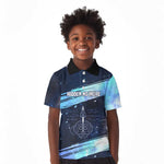 Katherine Johnson Kid Polo Shirt with Galaxy Background, Hidden No More Quote and Rocket Brain Equation - African Pride