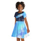 Katherine Johnson Kid Short Sleeve Dress with Galaxy Background, Hidden No More Quote and Rocket Brain Equation - African Pride