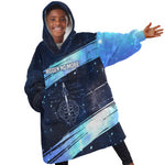 Katherine Johnson Kid Wearable Blanket Hoodie with Galaxy Background, Hidden No More Quote and Rocket Brain Equation - African Pride
