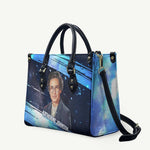 Katherine Johnson Leather Bag with Galaxy Background, Hidden No More Quote and Rocket Brain Equation - African Pride