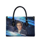 Katherine Johnson Leather Bag with Galaxy Background, Hidden No More Quote and Rocket Brain Equation - African Pride