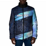 Katherine Johnson Padded Jacket with Galaxy Background, Hidden No More Quote and Rocket Brain Equation - African Pride