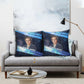 Katherine Johnson Pillow Cover with Galaxy Background, Hidden No More Quote and Rocket Brain Equation - African Pride