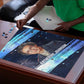 Katherine Johnson Puzzle with Galaxy Background, Hidden No More Quote and Rocket Brain Equation - African Pride