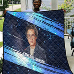 Katherine Johnson Quilt with Galaxy Background, Hidden No More Quote and Rocket Brain Equation - African Pride