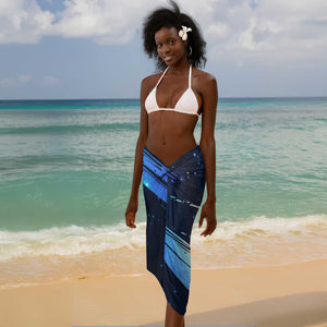 Katherine Johnson Sarong with Galaxy Background, Hidden No More Quote and Rocket Brain Equation - African Pride