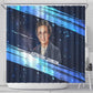 Katherine Johnson Shower Curtain with Galaxy Background, Hidden No More Quote and Rocket Brain Equation - African Pride