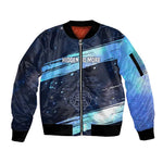 Katherine Johnson Sleeve Zip Bomber Jacket with Galaxy Background, Hidden No More Quote and Rocket Brain Equation - African Pride