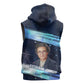 Katherine Johnson Sleeveless Hoodie with Galaxy Background, Hidden No More Quote and Rocket Brain Equation - African Pride