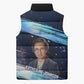 Katherine Johnson Sleeveless Puffer Jacket with Galaxy Background, Hidden No More Quote and Rocket Brain Equation - African Pride