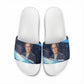 Katherine Johnson Slide Sandals with Galaxy Background, Hidden No More Quote and Rocket Brain Equation - African Pride
