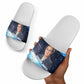 Katherine Johnson Slide Sandals with Galaxy Background, Hidden No More Quote and Rocket Brain Equation - African Pride