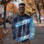 Katherine Johnson Sweatshirt with Galaxy Background, Hidden No More Quote and Rocket Brain Equation - African Pride