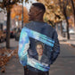 Katherine Johnson Sweatshirt with Galaxy Background, Hidden No More Quote and Rocket Brain Equation - African Pride