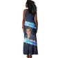 Katherine Johnson Tank Maxi Dress with Galaxy Background, Hidden No More Quote and Rocket Brain Equation - African Pride