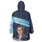 Katherine Johnson Wearable Blanket Hoodie with Galaxy Background, Hidden No More Quote and Rocket Brain Equation - African Pride