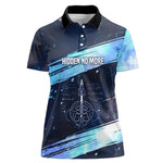 Katherine Johnson Women Polo Shirt with Galaxy Background, Hidden No More Quote and Rocket Brain Equation - African Pride
