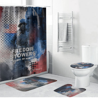 Freddie Stowers Bathroom Set African American Military Hero - Medal Of Honor 157th Infantry Division