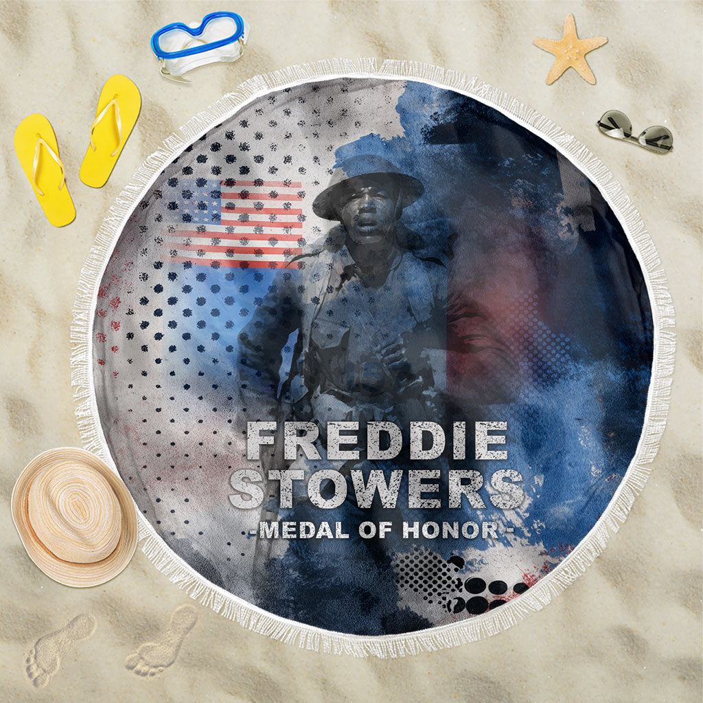 Freddie Stowers Beach Blanket African American Military Hero - Medal Of Honor 157th Infantry Division