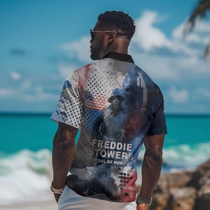 Freddie Stowers Hawaiian Shirt African American Military Hero - Medal Of Honor 157th Infantry Division