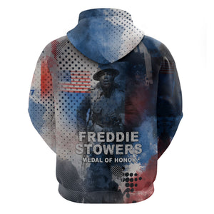 Freddie Stowers Hoodie African American Military Hero - Medal Of Honor 157th Infantry Division