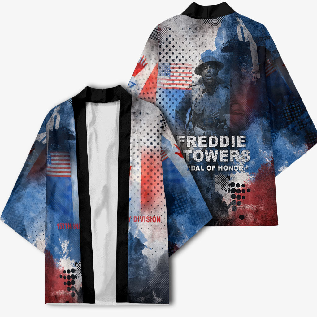 Freddie Stowers Kimono African American Military Hero - Medal Of Honor 157th Infantry Division