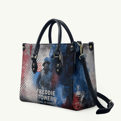 Freddie Stowers Leather Bag African American Military Hero - Medal Of Honor 157th Infantry Division