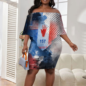 Freddie Stowers Off Shoulder Short Dress African American Military Hero - Medal Of Honor 157th Infantry Division