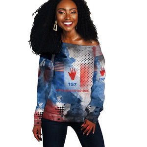 Freddie Stowers Off Shoulder Sweater African American Military Hero - Medal Of Honor 157th Infantry Division
