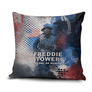 Freddie Stowers Pillow Cover African American Military Hero - Medal Of Honor 157th Infantry Division