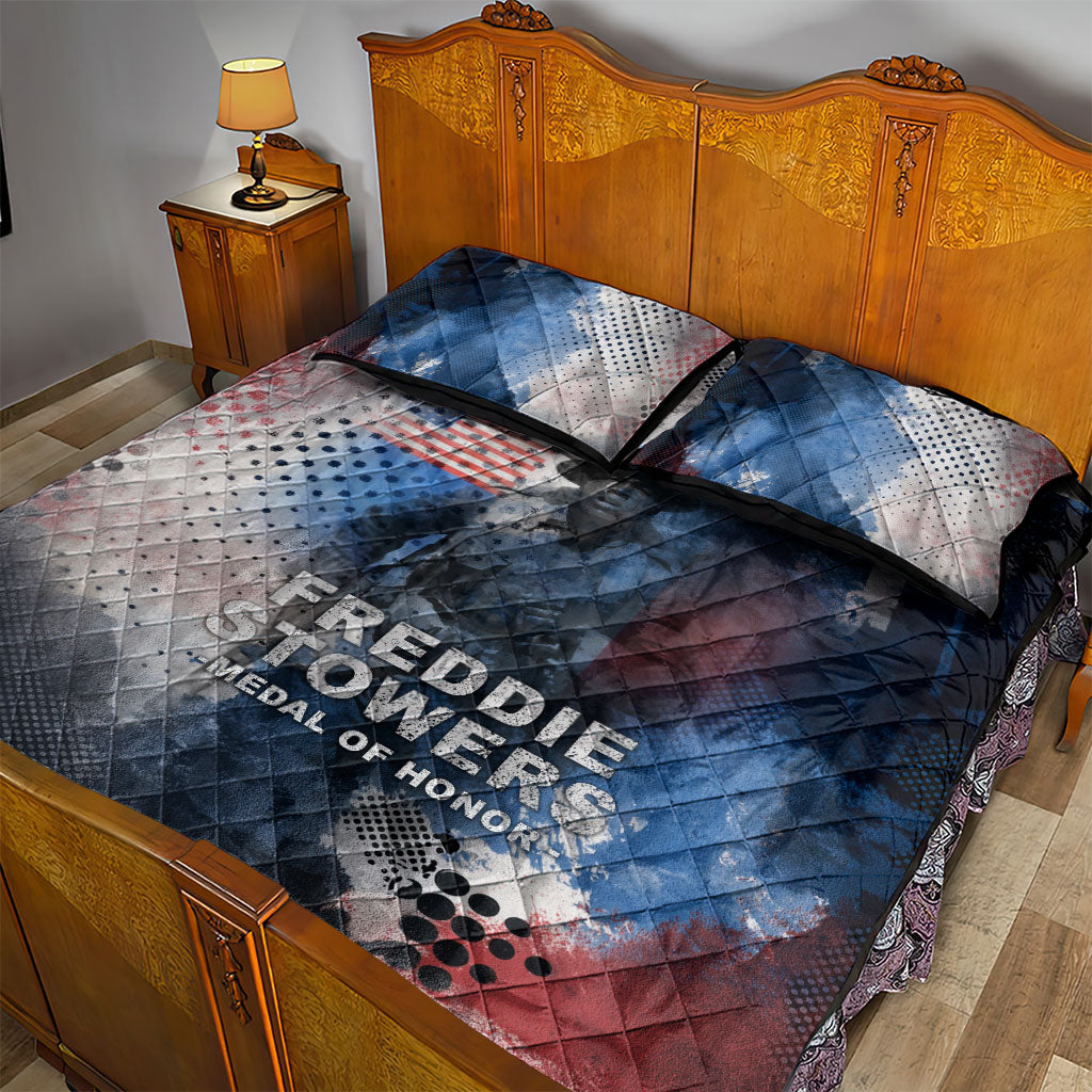 Freddie Stowers Quilt Bed Set African American Military Hero - Medal Of Honor 157th Infantry Division