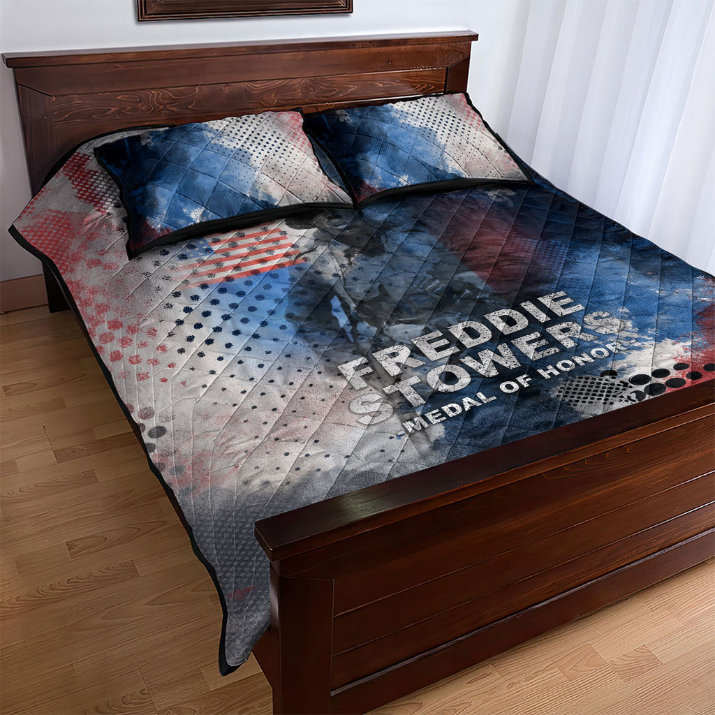 Freddie Stowers Quilt Bed Set African American Military Hero - Medal Of Honor 157th Infantry Division