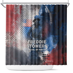 Freddie Stowers Shower Curtain African American Military Hero - Medal Of Honor 157th Infantry Division